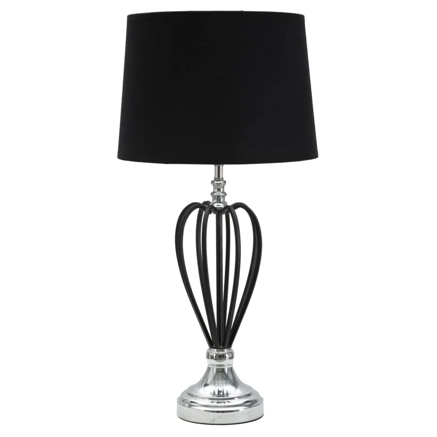 LAMPA STOŁOWA DARKY SILVER 28X56 cm MIN 2
